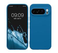 kwmobile Case for Google Pixel 10 Pro Case - Protective Slim TPU Phone Cover - Soft Matte Finish - Blue Reef