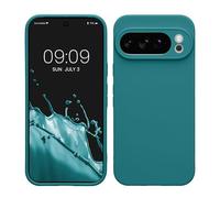 kwmobile Case for Google Pixel 10 Pro Case - Protective Slim TPU Phone Cover - Soft Matte Finish - Teal Matte