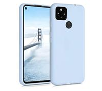 kwmobile Case for Google Pixel 4a 5G Case - Soft Cover - Shockproof TPU Material - Wireless Charging - Light Blue Matte