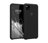 kwmobile Case for Google Pixel 4a Case - Soft Cover - Shockproof Silicone - Wireless Charging Black