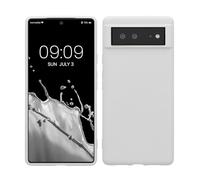 kwmobile Case for Google Pixel 6 Case - Soft Cover - Shockproof TPU Material - Wireless Charging - White Matte