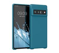 kwmobile Case for Google Pixel 6 Pro Case - Soft Cover - Shockproof Silicone - Wireless Charging Teal Matte