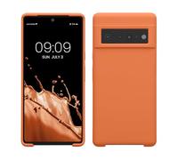 kwmobile Case for Google Pixel 6 Pro Case - Soft Cover - Shockproof Silicone - Wireless Charging Warm Apricot
