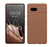 kwmobile Case for Google Pixel 7a Case - Protective Slim TPU Phone Cover - Soft Matte Finish - Mocha