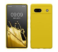 kwmobile Case for Google Pixel 7a Case - Protective Slim TPU Phone Cover - Soft Matte Finish - Radiant Yellow
