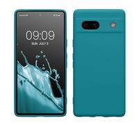kwmobile Case for Google Pixel 7a Case - Protective Slim TPU Phone Cover - Soft Matte Finish - Teal Matte