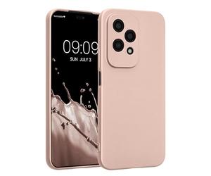 kwmobile Case for HONOR 200 Lite Case - Soft TPU Back Phone Cover - with Metallic Look - Metallic Rose Gold