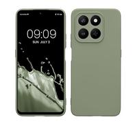 kwmobile Case for HONOR 400 Smart 5G / X7d Case - Protective Slim TPU Phone Cover - Soft Matte Finish - Gray Green
