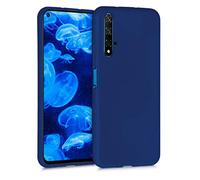 kwmobile Case for Huawei Nova 5T Case - Soft Slim Metallic TPU Silicone Cover - Metallic Blue