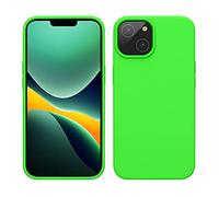 kwmobile Case for iPhone 14 Case - Slim Soft TPU Silicone Cover - Works with Wireless Charging - Lime Green