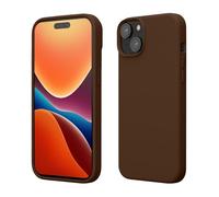 kwmobile Case for iPhone 15 Case - Soft TPU Silicone Cover - Chocolate