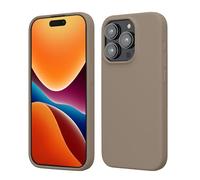 kwmobile Case for iPhone 15 Pro Case - Soft TPU Silicone Cover - Taupe