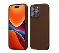 kwmobile Case for iPhone 15 Pro Max Case - Soft TPU Silicone Cover - Chocolate