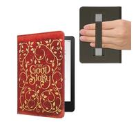 kwmobile Case for Kindle Paperwhite 11 Gen 2021 - PU Cover w/Strap - Good Story Yellow/Orange/Red