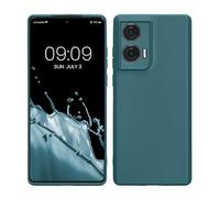 kwmobile Case for Motorola Edge 50 Fusion Case - Protective Slim TPU Phone Cover - Soft Matte Finish - Petrol