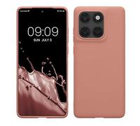 kwmobile Case for Motorola Edge 60 Fusion Case - Soft Cover - Shockproof TPU Material - Wireless Charging - Winter Rose