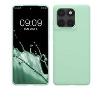 kwmobile Case for Motorola Edge 60 Fusion Case - Soft Cover - Shockproof TPU Material - Wireless Charging - Mint Matte