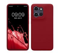 kwmobile Case for Motorola Edge 60 Neo/Edge 50 Neo/ThinkPhone 25 Case - Soft Cover - Shockproof Silicone - Wireless Charging Rhubarb Red