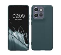 kwmobile Case for Motorola Edge 60 Neo/Edge 50 Neo/ThinkPhone 25 Case - Soft Cover - Shockproof TPU Material - Wireless Charging - Dark Slate