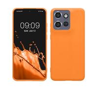 kwmobile Case for Motorola Edge 60 Neo/Edge 50 Neo/ThinkPhone 25 Case - Soft Cover - Shockproof TPU Material - Wireless Charging - Fruity Orange