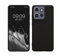 kwmobile Case for Motorola Edge 60 Neo/Edge 50 Neo/ThinkPhone 25 Case - Soft Cover - Shockproof TPU Material - Wireless Charging - Black Matte