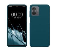 kwmobile Case for Motorola Moto G14 Case - Soft Cover - Shockproof Silicone - Wireless Charging Petrol