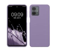 kwmobile Case for Motorola Moto G14 Case - Soft Cover - Shockproof Silicone - Wireless Charging Violet Purple