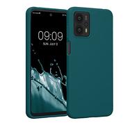 kwmobile Case for Motorola Moto G23 / Moto G13 Case - Soft Cover - Shockproof Silicone - Wireless Charging Petrol
