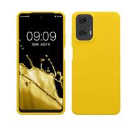kwmobile Case for Motorola Moto G24 / E14 / G04 / G04s Case - Soft Cover - Shockproof Silicone - Wireless Charging Radiant Yellow