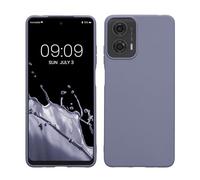 kwmobile Case for Motorola Moto G24 / E14 / G04 / G04s Case - Soft Cover - Shockproof TPU Material - Wireless Charging - Lavender Grey