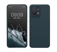 kwmobile Case for Motorola Moto G84 5G Case - Soft Cover - Shockproof Silicone - Wireless Charging Dark Slate