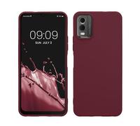 kwmobile Case for Nokia C32 Case - Soft Cover - Shockproof TPU Material - Wireless Charging - Bordeaux Violet