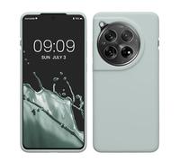 kwmobile Case for OnePlus 12 Case - Soft Cover - Shockproof Silicone - Wireless Charging Cool Mint