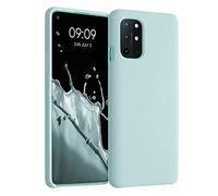 kwmobile Case for OnePlus 8T Case - Soft Cover - Shockproof Silicone - Wireless Charging Cool Mint