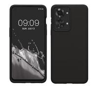 kwmobile Case for OnePlus Nord 2T 5G Case - Soft Cover - Shockproof Silicone - Wireless Charging Black Matte