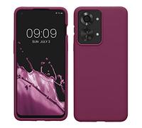 kwmobile Case for OnePlus Nord 2T 5G Case - Soft Cover - Shockproof Silicone - Wireless Charging Bordeaux Violet