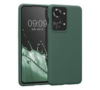 kwmobile Case for OnePlus Nord 2T 5G Case - Soft Cover - Shockproof Silicone - Wireless Charging Forest Green