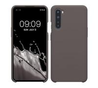 kwmobile Case for OnePlus Nord Case - Soft Cover - Shockproof Silicone - Wireless Charging Stone Dust