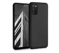 kwmobile Case for Samsung Galaxy A02s Case - Soft Cover - Shockproof TPU Material - Wireless Charging - Black Matte