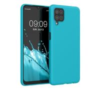 kwmobile Case for Samsung Galaxy A12 Case - Soft Cover - Shockproof TPU Material - Wireless Charging - Cool Glacier