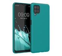 kwmobile Case for Samsung Galaxy A12 Case - Soft Cover - Shockproof TPU Material - Wireless Charging - Teal Matte