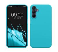 kwmobile Case for Samsung Galaxy A15 5G Case - Soft Cover - Shockproof Silicone - Wireless Charging Cool Glacier