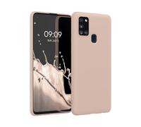 kwmobile Case for Samsung Galaxy A21s Case - Soft Cover - Shockproof TPU Material - Wireless Charging - Coconut Swirl