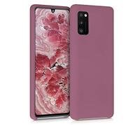 kwmobile Case for Samsung Galaxy A41 Case - Soft Cover - Shockproof Silicone - Wireless Charging Dark Rose