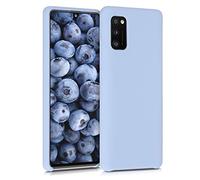 kwmobile Case for Samsung Galaxy A41 Case - Soft Cover - Shockproof Silicone - Wireless Charging Light Blue Matte