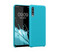 kwmobile Case for Samsung Galaxy A50 Case - Soft Cover - Shockproof Silicone - Wireless Charging Cool Glacier