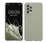 kwmobile Case for Samsung Galaxy A52 / A52 5G / A52s 5G Case - Protective Slim TPU Phone Cover - Soft Matte Finish - Gray Green