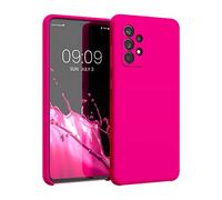 kwmobile Case for Samsung Galaxy A52 / A52 5G / A52s 5G Case - Soft Cover - Shockproof Silicone - Wireless Charging Neon Pink