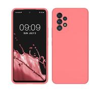 kwmobile Case for Samsung Galaxy A53 5G Case - Soft Cover - Shockproof Silicone - Wireless Charging Pastel Coral