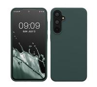 kwmobile Case for Samsung Galaxy A55 5G Case - Soft Cover - Shockproof Silicone - Wireless Charging Blue Green
